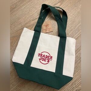 Trader Joe's Mini Canvas Tote Bag- Winter Holiday Limited Edition (New W Tags)